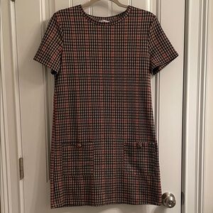 Zara Black and Red Plaid Dress